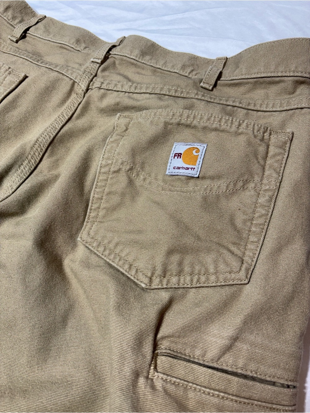 Carhartt FRB159 FR Pants Men 35x32 Flame Resistant Canvas Khaki CAT 2 NFPA 2112